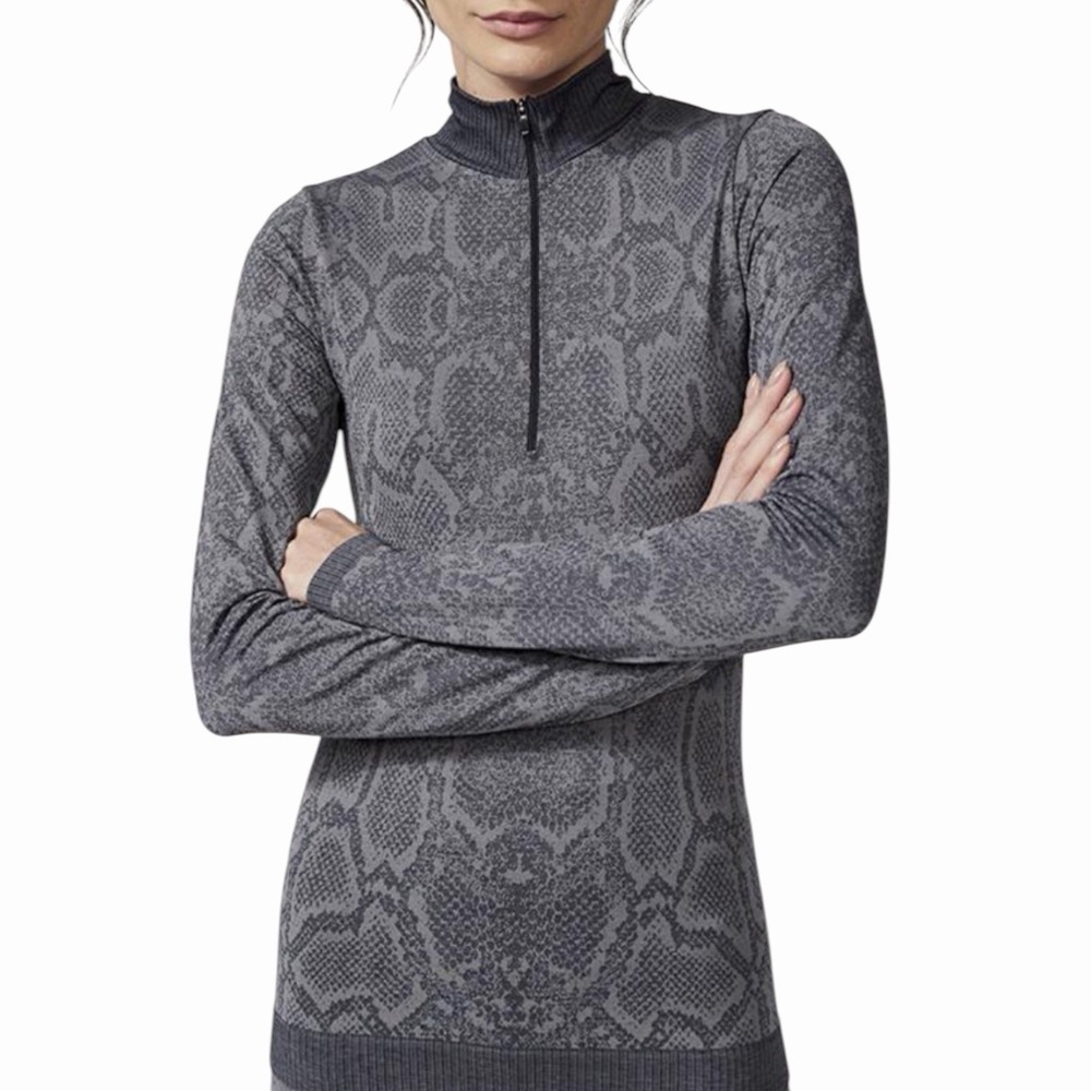 Varley Laurel Half Zip Pullover Size S/M Grey Python